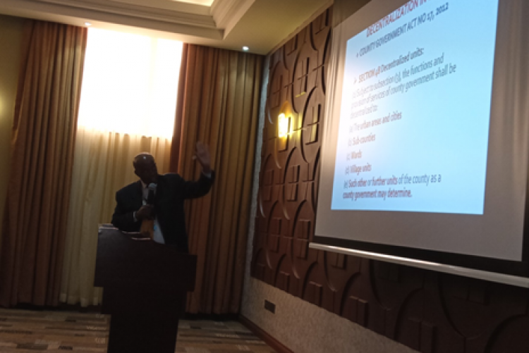 Prof. Karanja Mwangi explain a points 