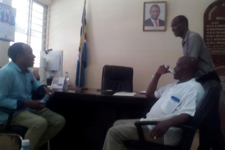 Prof. I.K. Mwangi and Eng. J. Murimi Courtesy Call,  Kilifi  County Commissioner's office