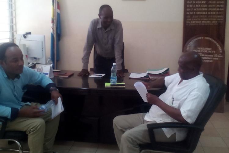 Courtesy Call,  Kilifi  County Commissioner's office