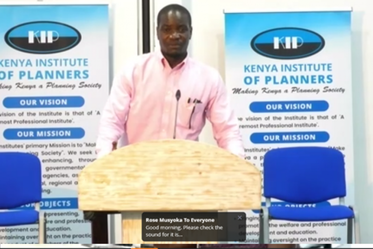 President of Kenya Institute of Planners