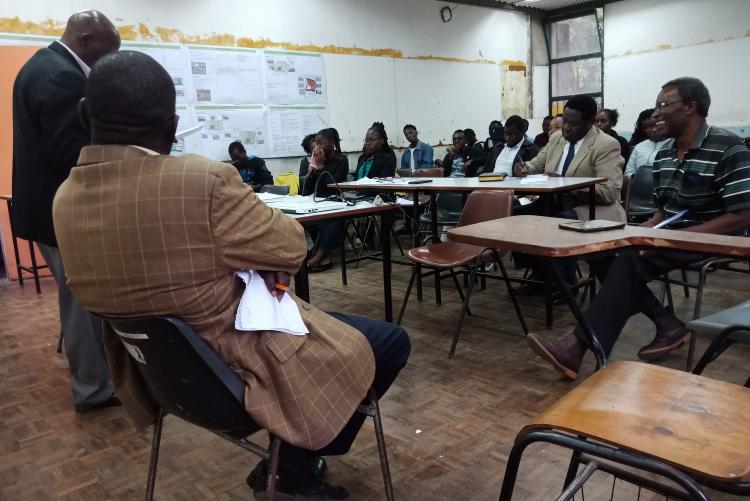 Prof. Mwangi  Presenting during  Urban-Rural Linkages Seminar