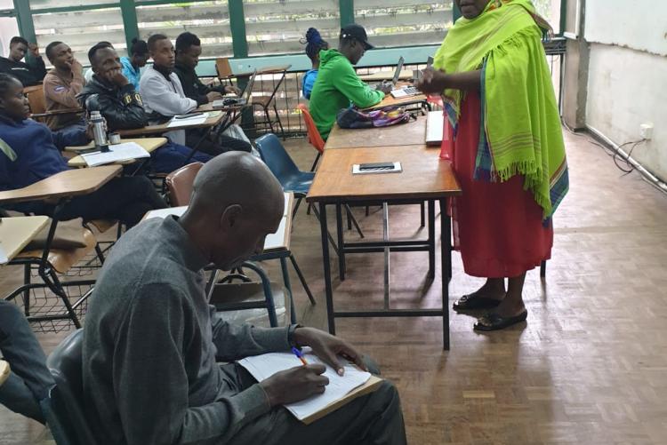 DR. FRIDAH MUGO DURING THE COUNSELLING SESSION FOR 3RD YEAR PLANNING STUDENTS