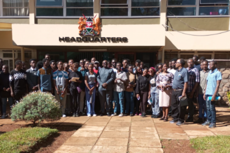 Group photo at the Meru County offices